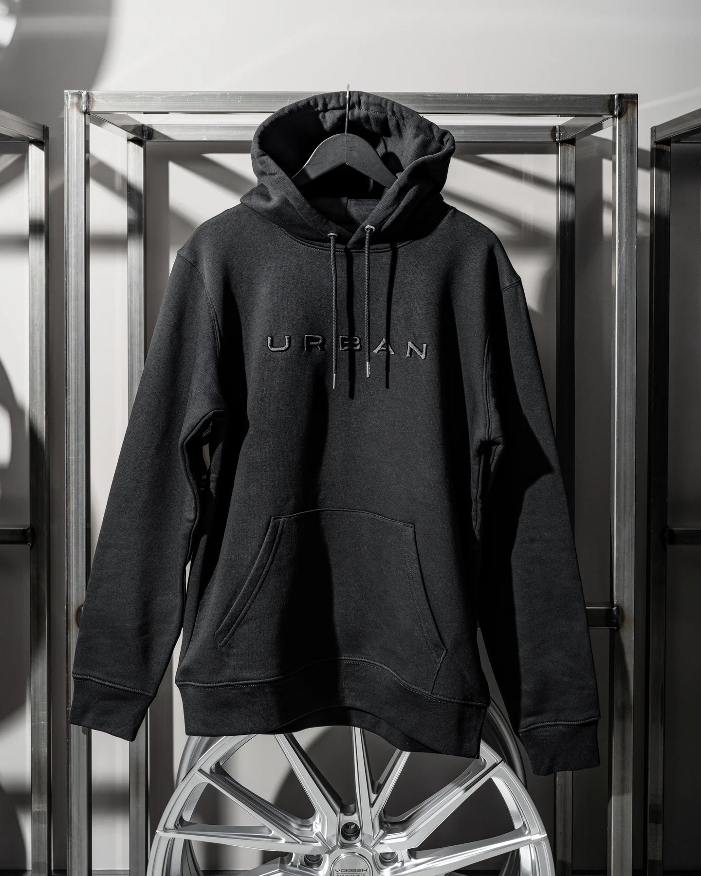 URBAN Hoodie Black Leather