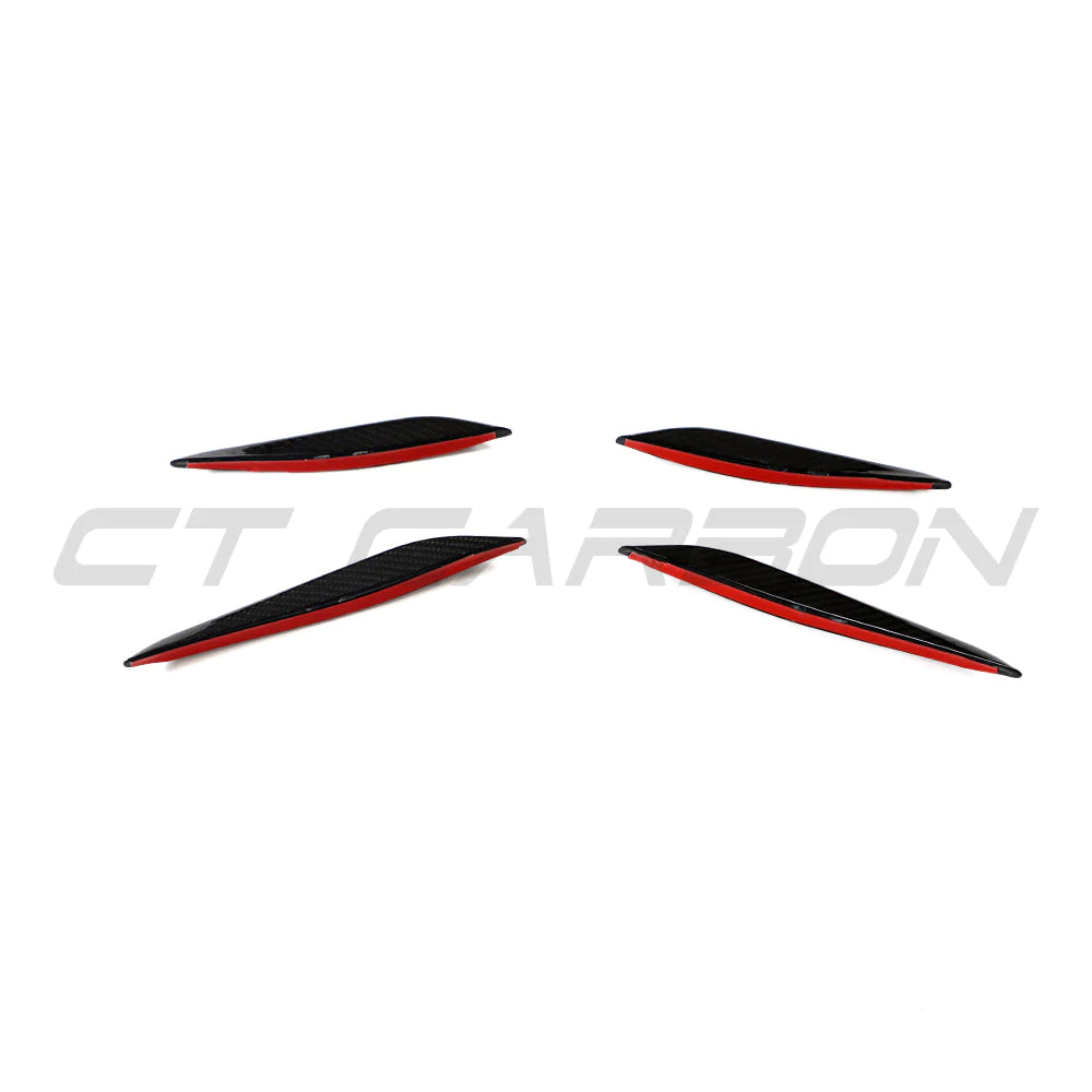 BMW G87 M2 CARBON FIBRE FRONT BUMPER CANARDS (8867790717219)