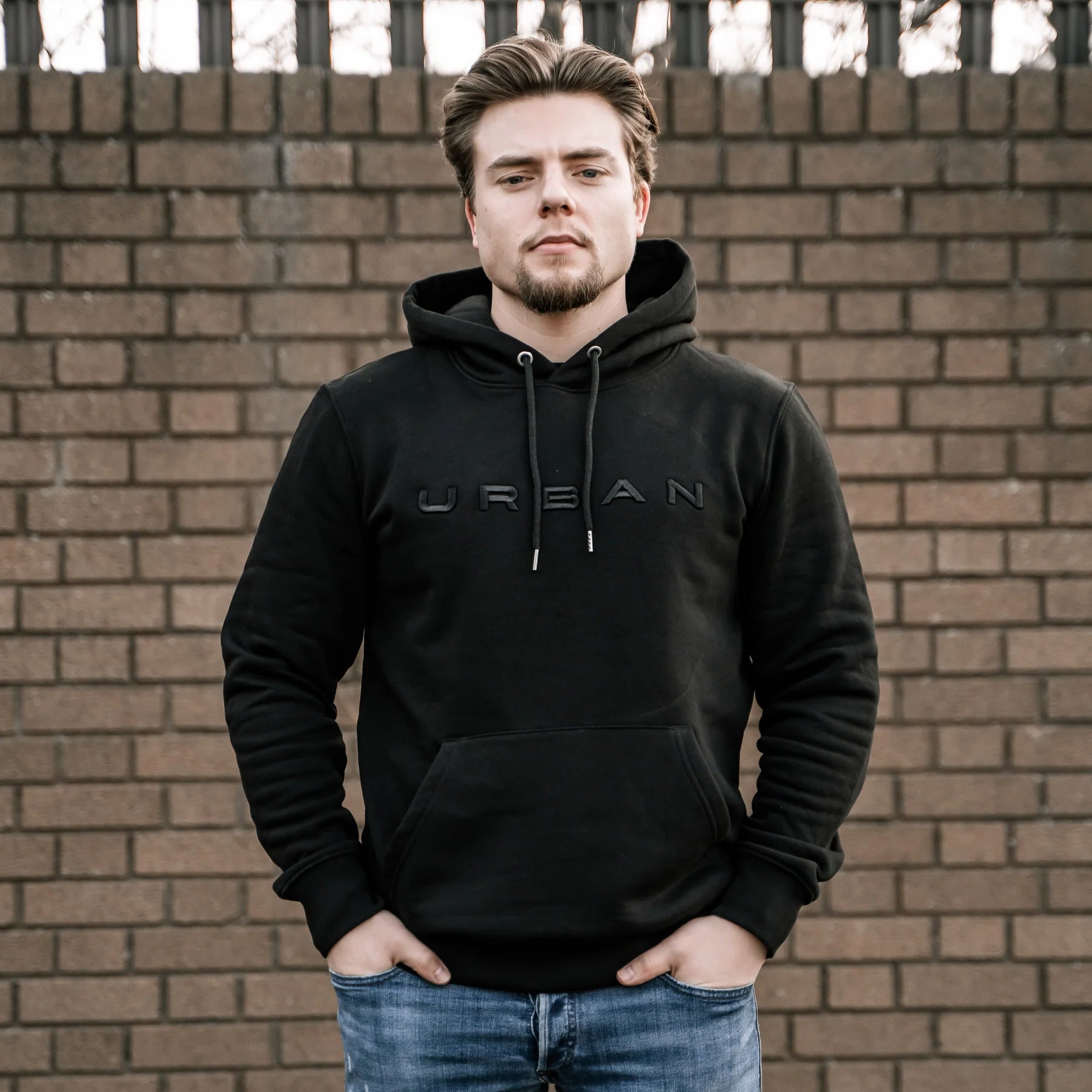 URBAN Hoodie Black Leather
