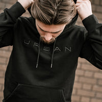 URBAN Hoodie Black Leather