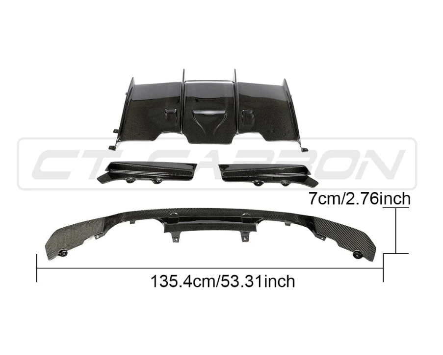 BMW M3/M4 F8x Carbon Diffusor PS STYLE - CT Design