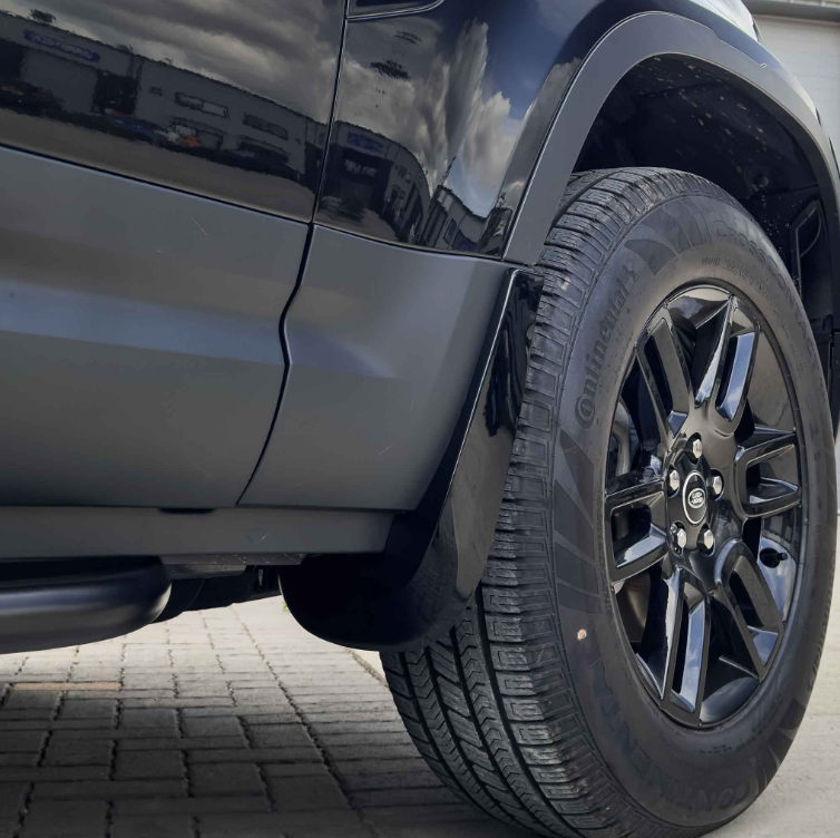 Land Rover Defender Kotschutzlappen schwarzglanz