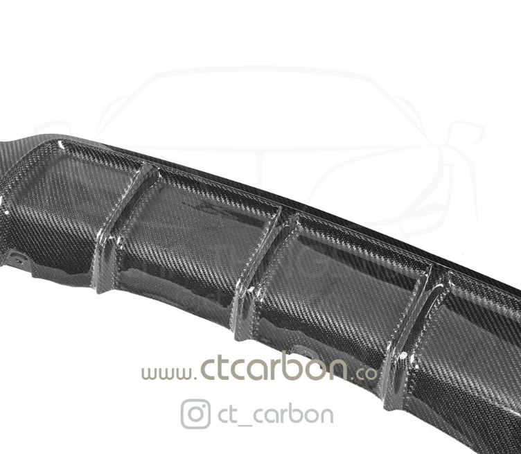 BMW 4er F32 Carbon Heckdiffusor Dual Exhaust MP Style - CT Design