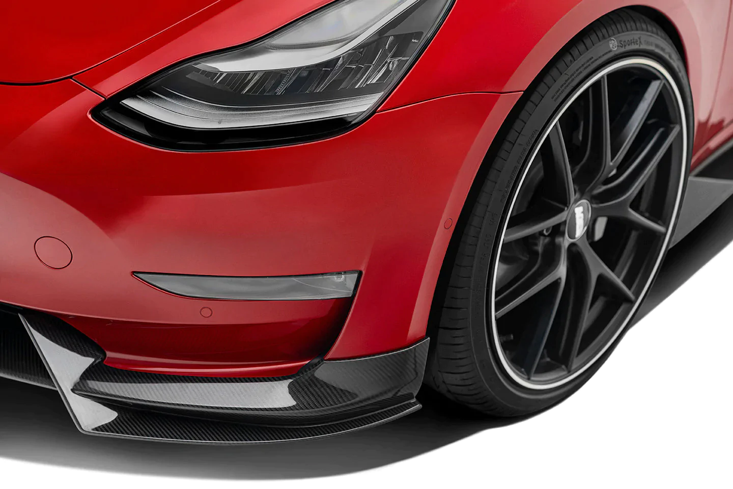 Tesla Model 3 Pre-Preg Carbon Fibre Front Splitter by Adro (2017+) (8135536673059)