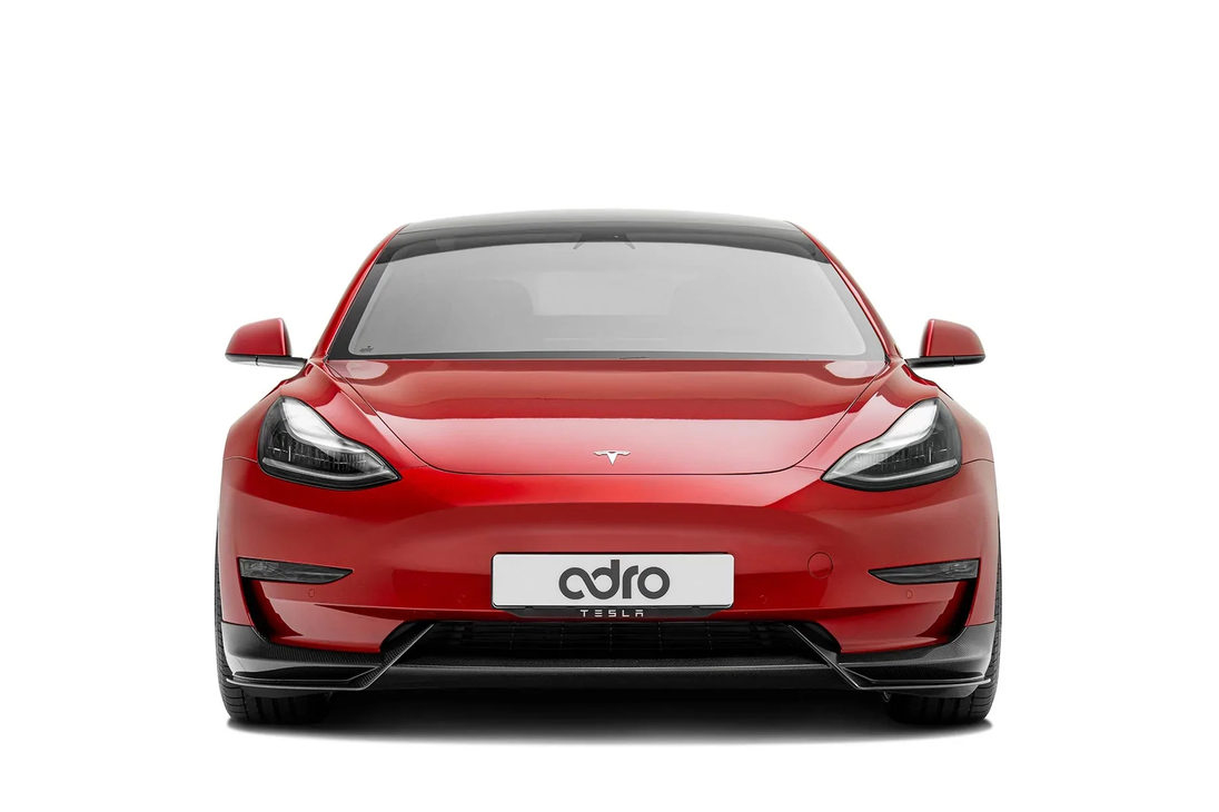 Tesla Model 3 Pre-Preg Carbon Fibre Front Splitter by Adro (2017+) (8135536673059)